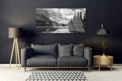 Fotografija na akrilnom staklu Planina Šuma Jezero Priroda