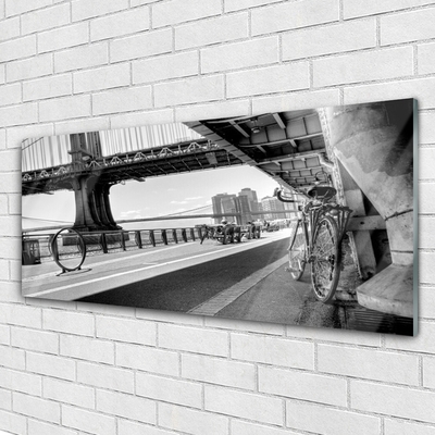 Fotografija na akrilnom staklu Biciklistička arhitektura mostova