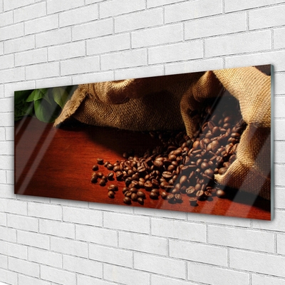Slika na akrilnom staklu Kuhinja sa zrnom kave