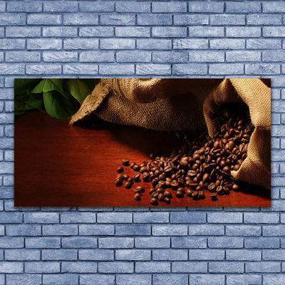 Slika na akrilnom staklu Kuhinja sa zrnom kave