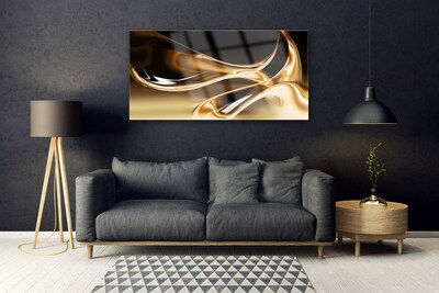 Fotografija na akrilnom staklu Zlatna apstraktna umjetnost Art