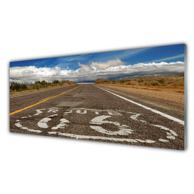 Fotografija na akrilnom staklu Cesta u pustinjskoj autocesti