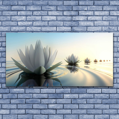 Fotografija na akrilnom staklu Lopoči Cvijeće Jezerce