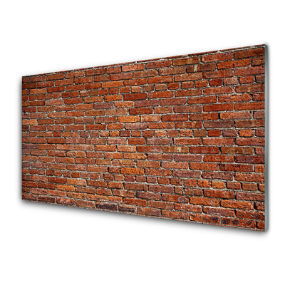 Slika na akrilnom staklu Zid od opeke Cigle na zidu