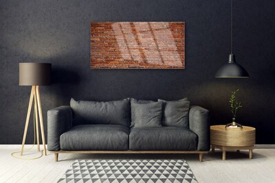 Slika na akrilnom staklu Zid od opeke Cigle na zidu