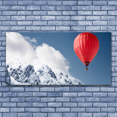 Fotografija na akrilnom staklu Balon Mountain Peaks Zima