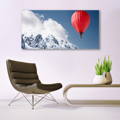 Fotografija na akrilnom staklu Balon Mountain Peaks Zima