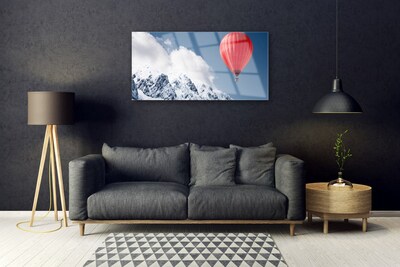 Fotografija na akrilnom staklu Balon Mountain Peaks Zima