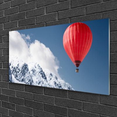 Fotografija na akrilnom staklu Balon Mountain Peaks Zima