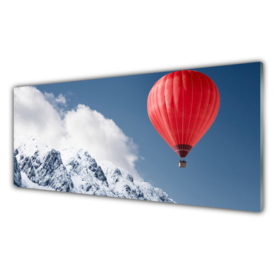 Fotografija na akrilnom staklu Balon Mountain Peaks Zima