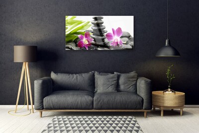 Fotografija na akrilnom staklu Zen Spa Orchid kamenje