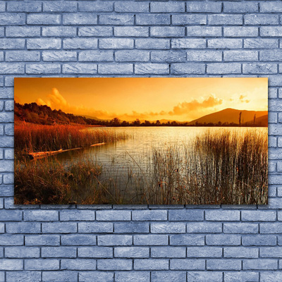 Fotografija na akrilnom staklu Lake Landscape Zalazak sunca