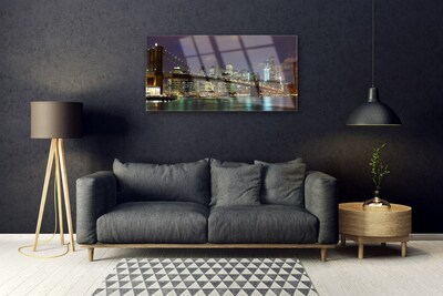 Slika na akrilnom staklu Bridge Architecture City