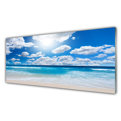 Staklo za kuhinju Sea Beach Clouds Landscape