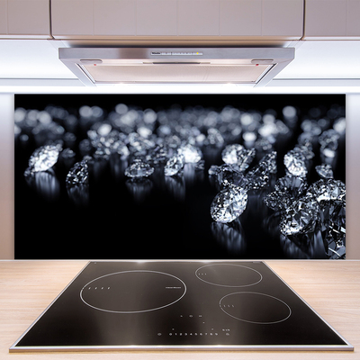 Staklena ploča za kuhinju Dijamanti Art