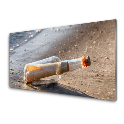Zidna obloga za kuhinju Letter Bottle Beach Art