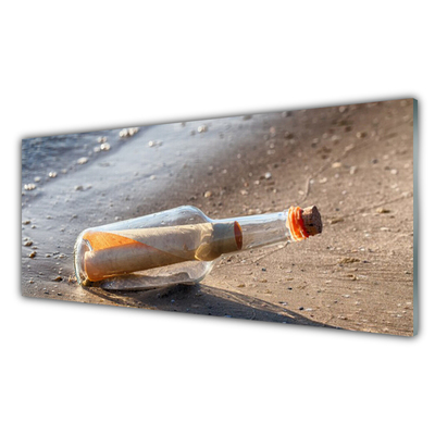Zidna obloga za kuhinju Letter Bottle Beach Art