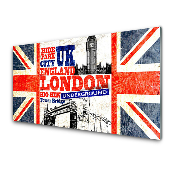 Staklo za kuhinju Londonska zastava Art
