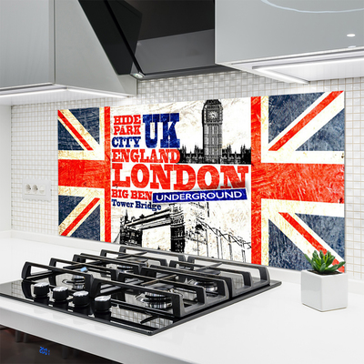 Staklo za kuhinju Londonska zastava Art