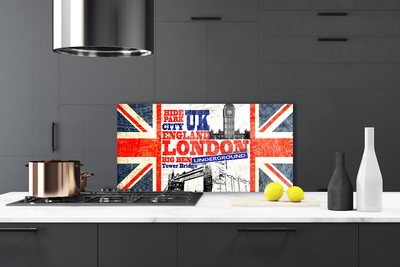 Staklo za kuhinju Londonska zastava Art