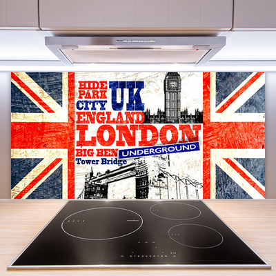 Staklo za kuhinju Londonska zastava Art