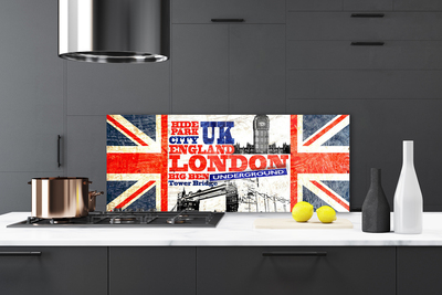 Staklo za kuhinju Londonska zastava Art