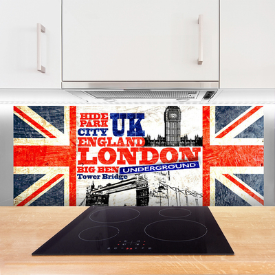 Staklo za kuhinju Londonska zastava Art