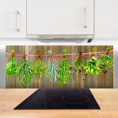 Zidno staklo za kuhinju Osušeno bilje lišće prirode