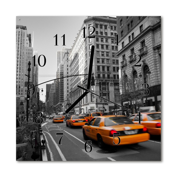 Kvadratni zidni sat Taksi New York