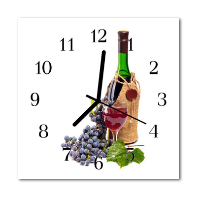 Stakleni četvrtasti sat Grožđe Za Vino