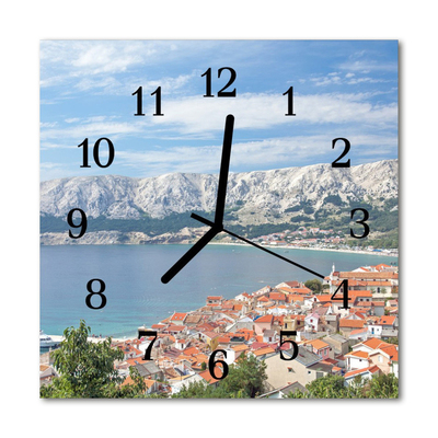 Stakleni četvrtasti sat Zaljev