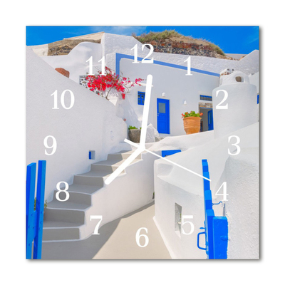 Stakleni četvrtasti sat Santorini