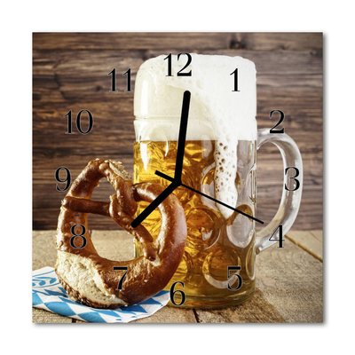 Kvadratni zidni sat Pretzel Pivo