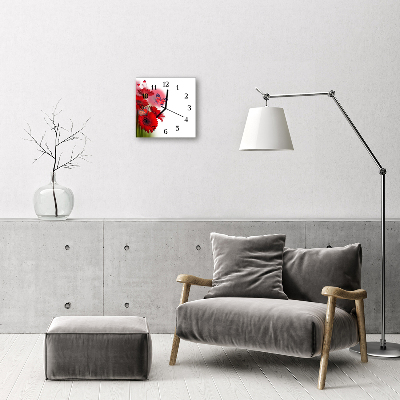 Stakleni četvrtasti sat Gerbera