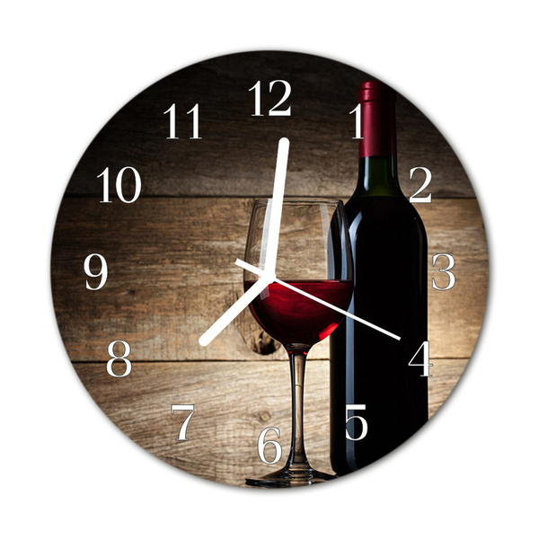 Okrugli stakleni sat Vino