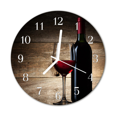 Okrugli stakleni sat Vino