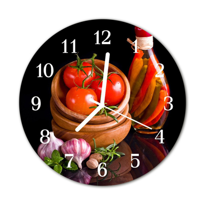 Okrugli zidni sat Češnjak rajčica