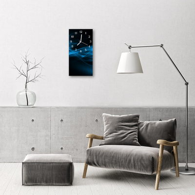 Vertikalni zidni sat Art Abstract blue