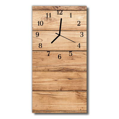 Vertikalni zidni sat Bež drvene ploče
