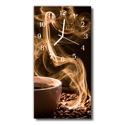 Pravokutni zidni sat Kuhinjska kava smeđa