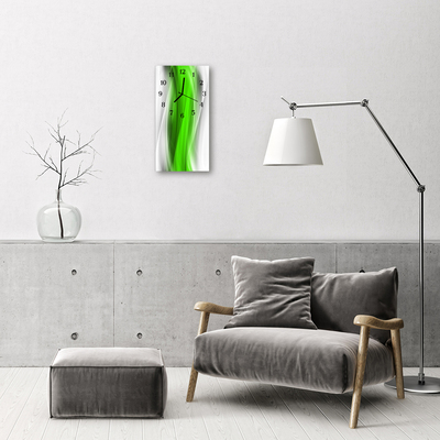 Pravokutni zidni sat Art Abstract green