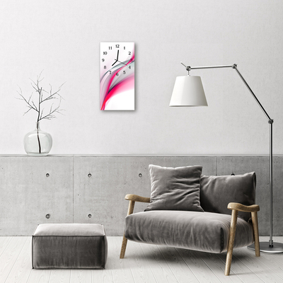 Vertikalni zidni sat Art Abstract roze