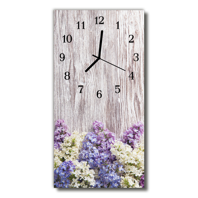 Vertikalni zidni sat Jorgovan šareno cvijeće
