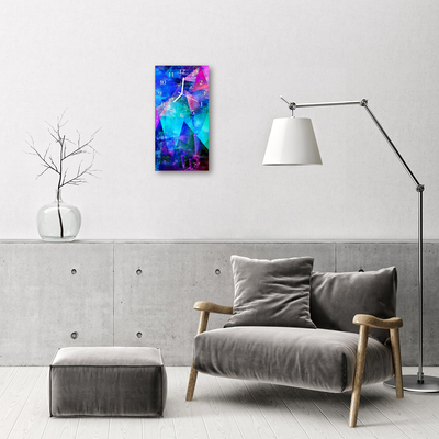 Pravokutni zidni sat Art Blue grafika