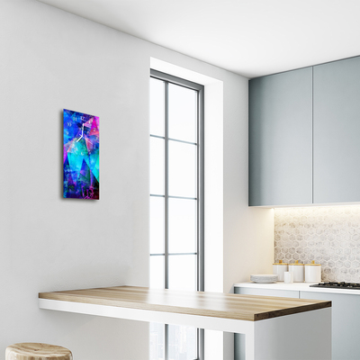 Pravokutni zidni sat Art Blue grafika