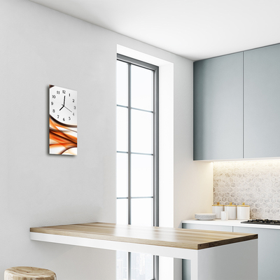 Pravokutni zidni sat Art Abstract narančasta
