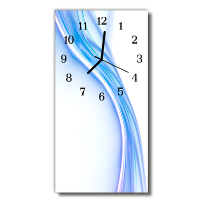 Stakleni pravokutni sat Art Curve linija plava