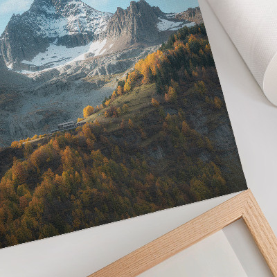 Dekorativni plakat Planine i šume u jesenskim bojama