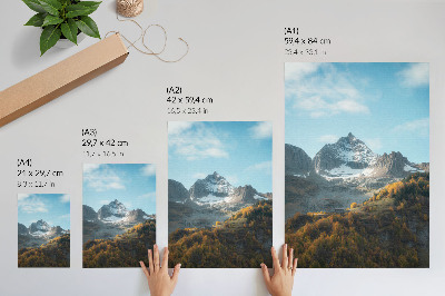 Dekorativni plakat Planine i šume u jesenskim bojama