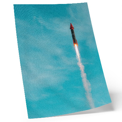 Zidni plakat Raketa se uzdiže u plavo nebo